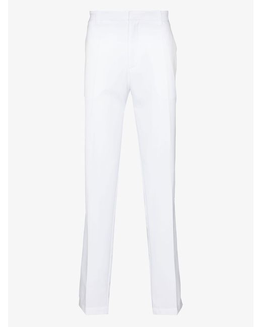 Lacoste Golf Straight Leg Chino Trousers in White for Men | Lyst