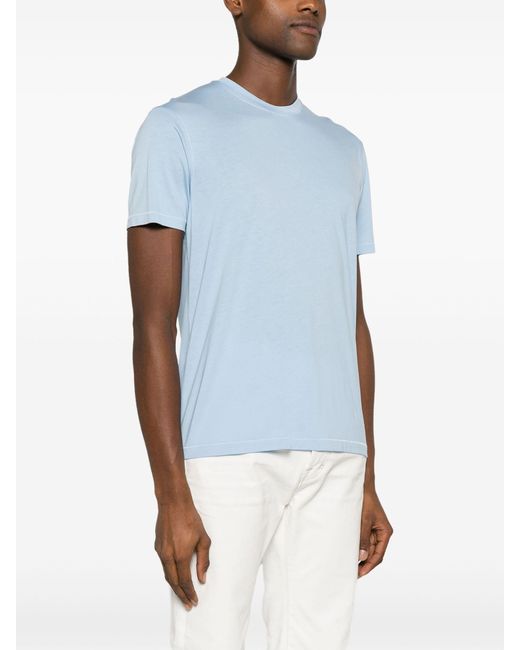 Tom Ford Blue Lyocell-blend T-shirt for men