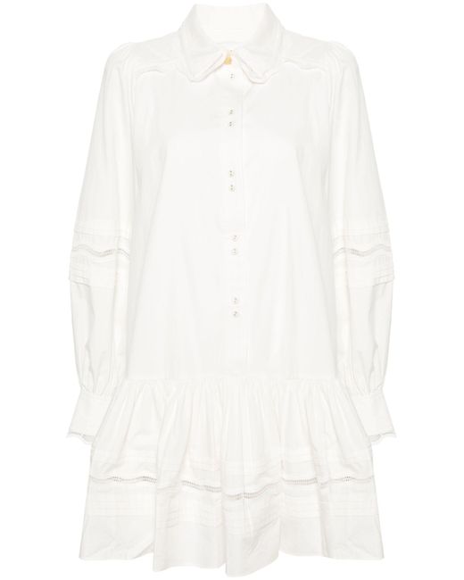 Aje. White Reva Cotton Shirt Dress