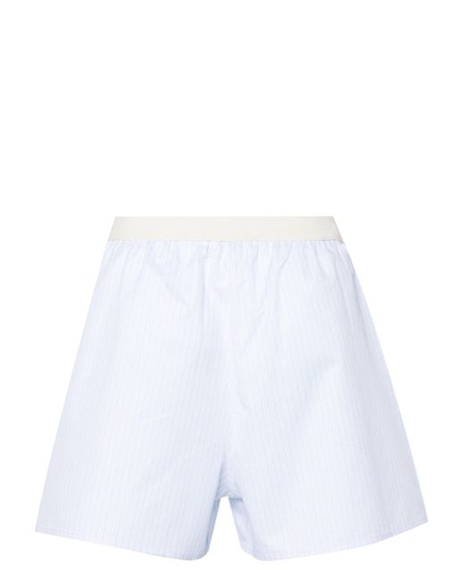 Miu Miu White Striped Cotton Boxer Shorts
