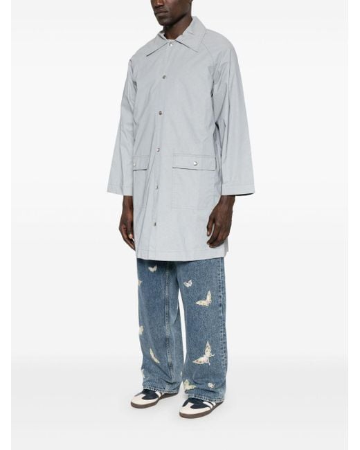 Bode White Reflective Raincoat for men