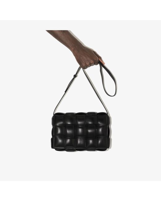 Bottega Veneta Padded Cassette Leather Shoulder Bag In Black For Men Lyst