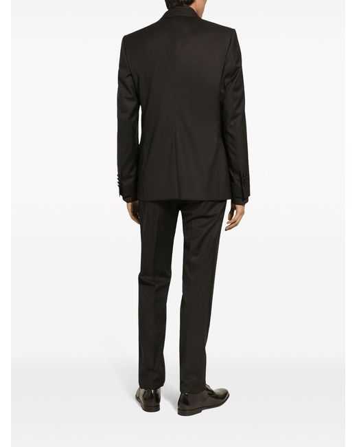 Dolce & Gabbana Black Virgin Wool-silk Blend Suit for men