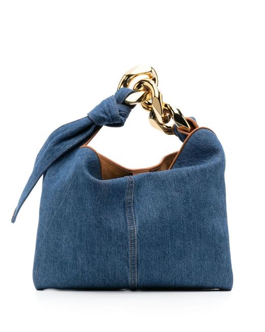J.W. Anderson Blue Denim Shoulder Bag - Women's - Cotton/calfskin