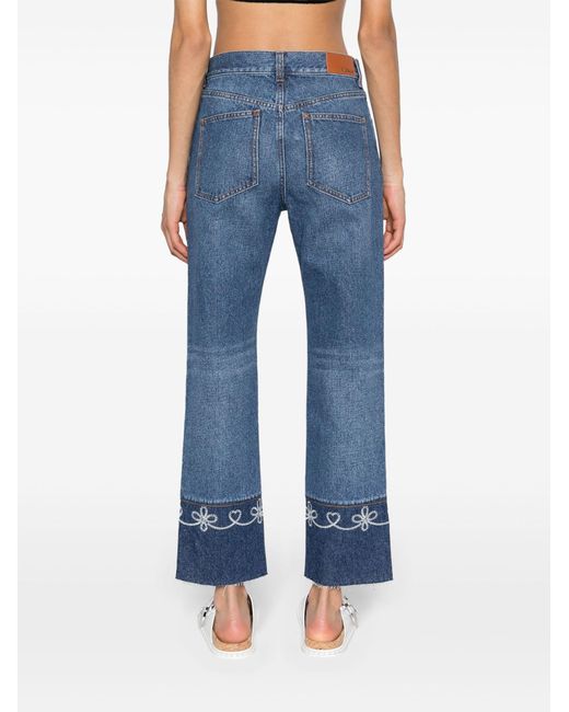 Chloé Blue Masaya Cropped Jeans - Women's - Cotton/hemp/polyester