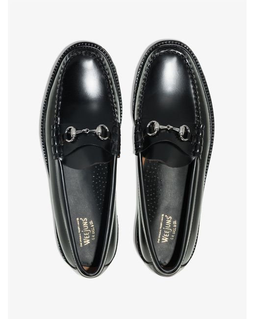 G.H.BASS Black '90s Lincoln Leather Loafers - Men's - Leather/rubber for men