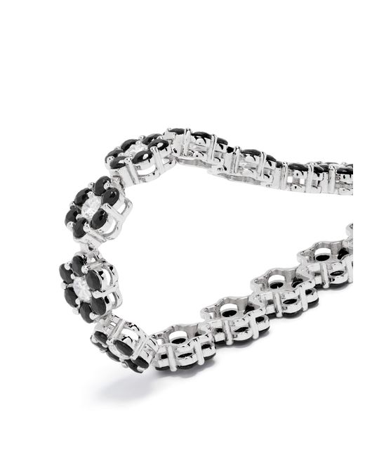 Hatton Labs White Sterling Daisy Crystal Bracelet - Men's - Cubic Zirconia/sterling for men