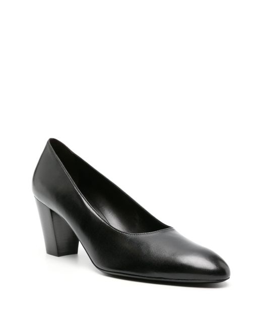 The Row Black Luisa 65 Leather Pumps