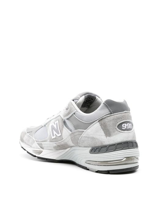 New Balance White Made In Uk 991v1 Pigmented Sneakers - Women's - Calf Suede/fabric/rubber