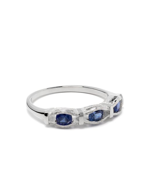 Bleue Burnham Blue Sterling Sacred Oak Sapphire Ring for men