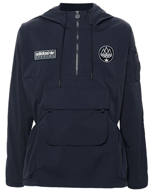 Adidas Blue Todmorden Lightweight Hooded Jacket for men