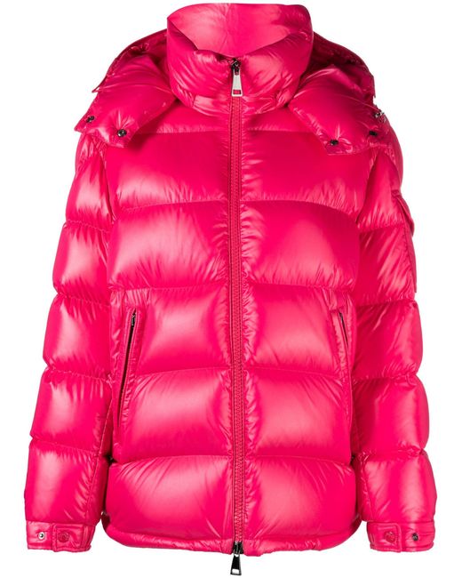Moncler Maire Hooded Puffer Jacket in Pink Lyst