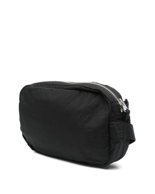 Stone Island Black Compass-Patch Belt Bag for men
