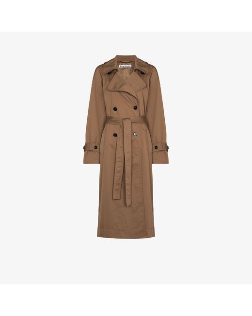 Acne Brown Odande Double-breasted Trench Coat