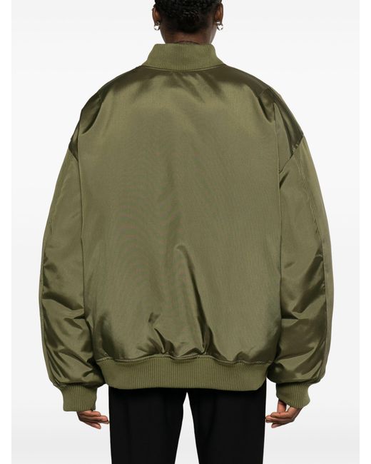 Wardrobe NYC Green Reversible Bomber Jacket