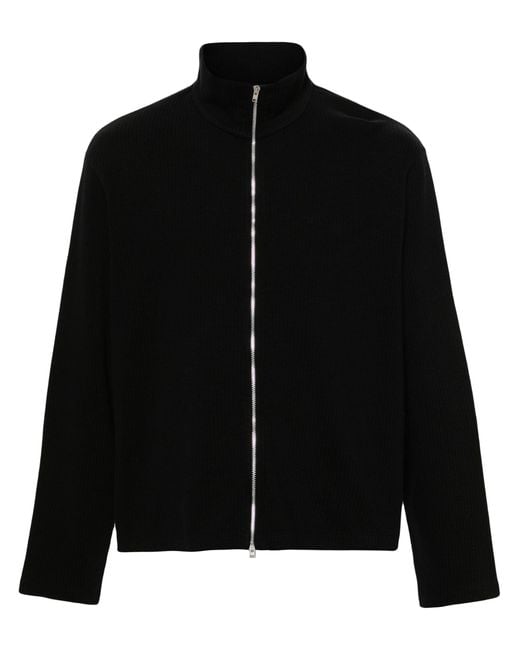 Our Legacy Black Ribbed-knit Cotton Cardigan for men