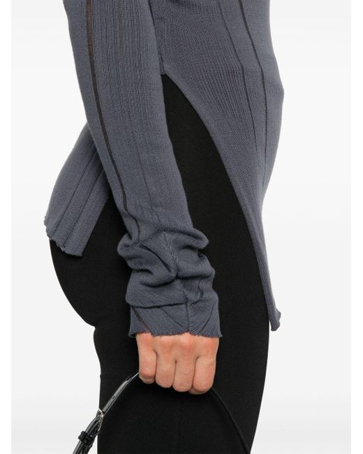 Jade Cropper Blue Slit Top