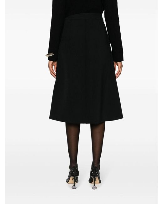 Proenza Schouler Black Helen Wrap Midi Skirt - Women's - Viscose/elastane/polyester