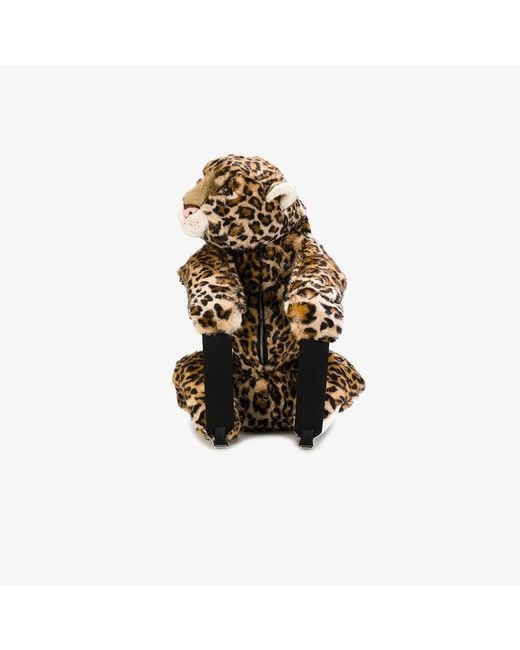 Dolce & Gabbana Multicolor Leopard Stuffed Toy Backpack for men