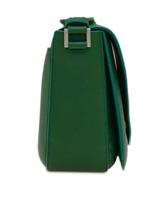 Ferragamo Green Fiamma Medium Leather Cross Body Bag for men