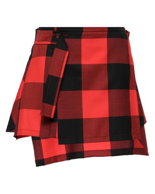 Vivienne Westwood Red Meghan Checked Kilt Skirt