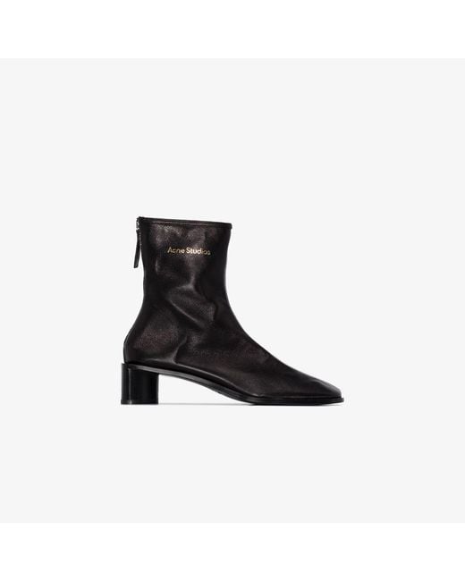 Acne Studios Bertine 45 Leather Boots in Black - Lyst