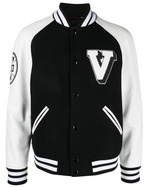 Valentino Varsity Bomber Jacket - Men's - Wool/calf Leather/polyamide ...