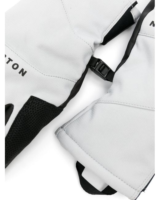 Burton Ak Black White Clutch Gore-tex Gloves - Men's - Calf Leather/polyester/goat Skin/gore-tex for men
