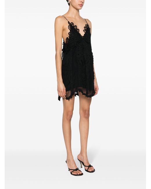 Isabel Marant Black Virginia Lace Mini Dress