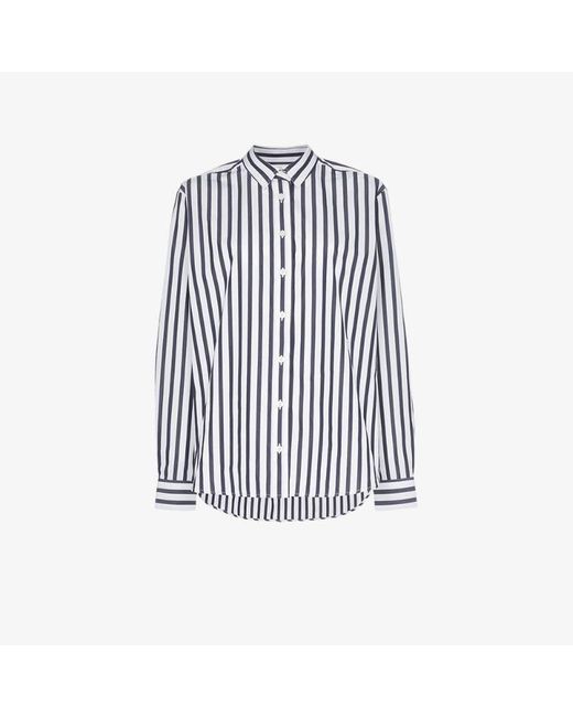 Totême  Blue Totême Capri Striped Cotton Shirt