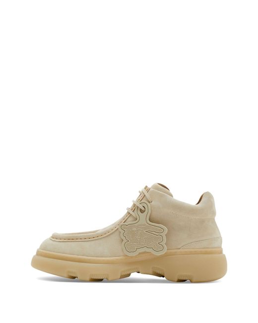Burberry Natural Neutral Creeper Suede Boots for men