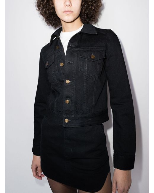 Saint Laurent Black Denim Jacket - Women's - Cotton