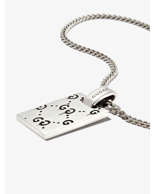 Gucci Metallic Ghost Pendant Necklace for men