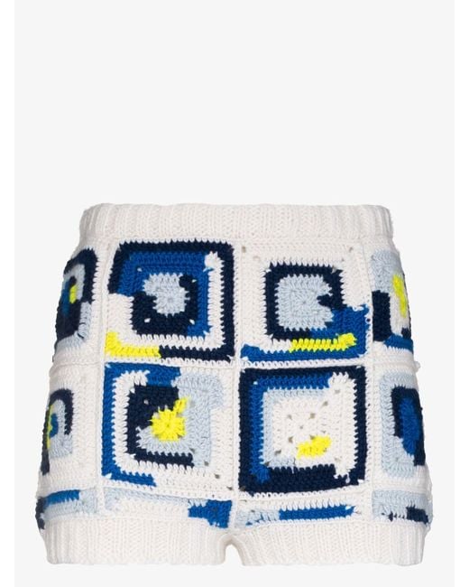 Sea Blue Hayden Wool Crochet Shorts - Women's - Wool/nylon