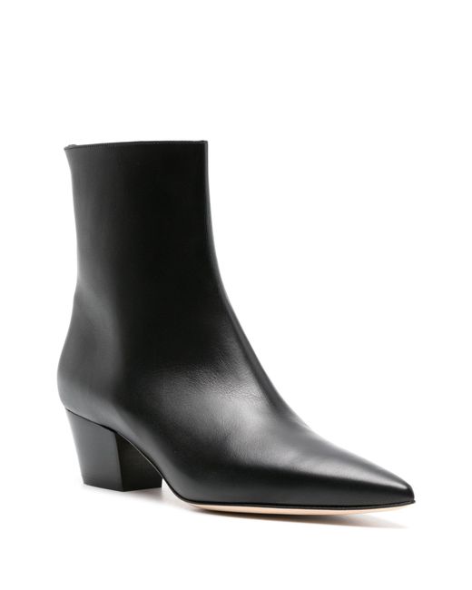 Manolo Blahnik Black Agnetapla Leather Ankle Boots - Women's - Calf Leather