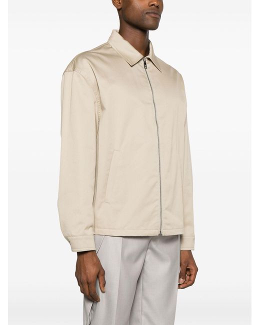 Prada Natural Beige Zip-up Shirt Jacket - Men's - Cotton for men