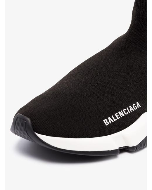 balenciaga black bonded speed sneakers