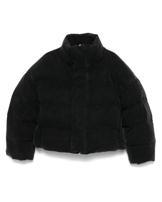 Entire studios Black Velvet Puffer Jacket