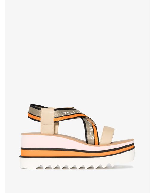 neutral platform sandals