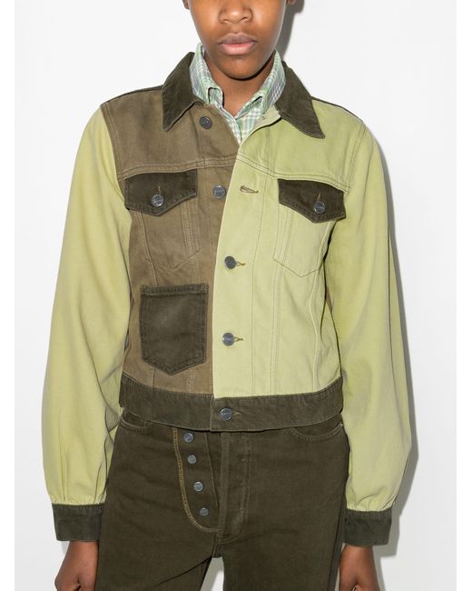 Ganni Colour Block Denim Jacket in 