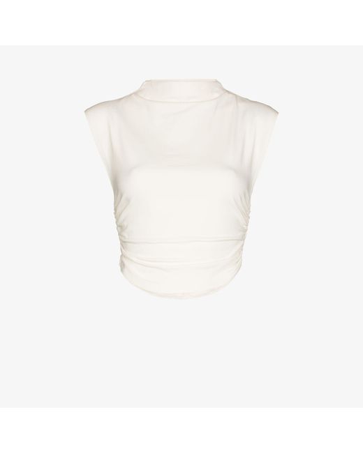 Reformation Synthetic Lindy Crop Top in White - Lyst