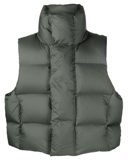 Entire studios Green Quilted Down Puffer Gilet - Unisex - Duck Down/polyester/nylon