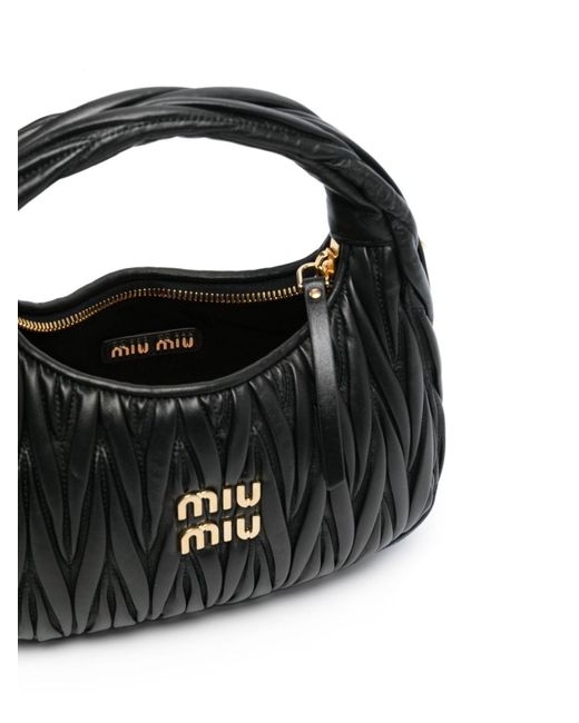 Miu Miu Black Wander Quilted Mini Bag