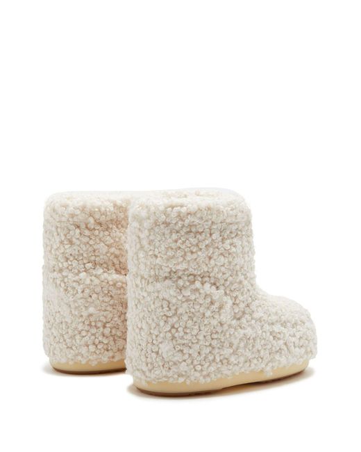 Moon Boot Natural Icon Low Faux-shearling Boots