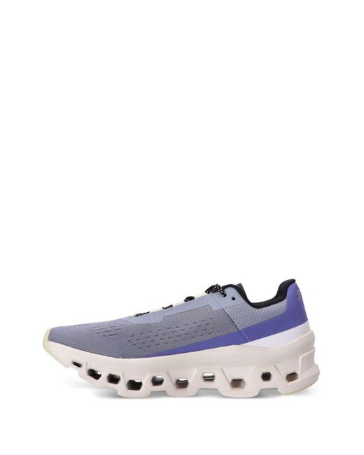 On Shoes Blue Purple Cloudmonster Low-top Sneakers - Women's - Recycled Polyester/recycled Polyurethane