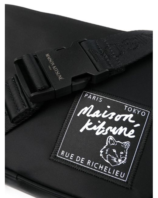Maison Kitsuné Black The Traveler Nylon Belt Bag