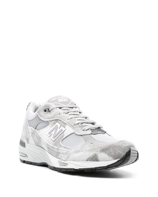 New Balance White Made In Uk 991v1 Pigmented Sneakers - Women's - Calf Suede/fabric/rubber