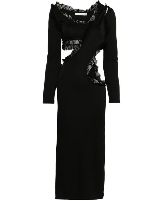 Christopher Esber Black Carina Cut-out Midi Dress