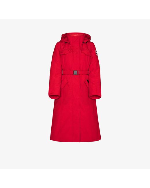Canada Goose Synthetic X Angel Chen Alxa Longline Coat in Red Lyst