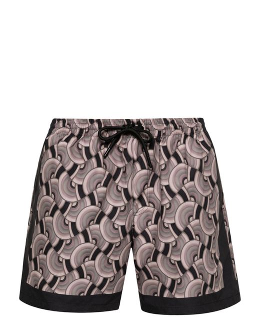 Dries Van Noten Black Neutral Pattern-print Swim Shorts - Men's - Polyamide/polyester/spandex/elastane for men